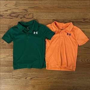 Under Armour Kids Performance Polo Shirt Set - Green and Orange